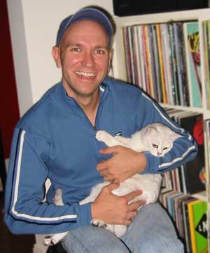 Paul Goodyear and his cat Roxy